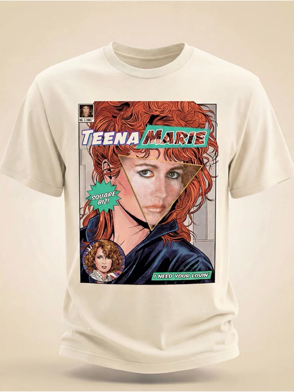 TEENA MARIE CLASSIC FIT XL UNISEX GRAPHIC TEE VINTAGE COMIC BOOK ICON - Picture 3 of 3